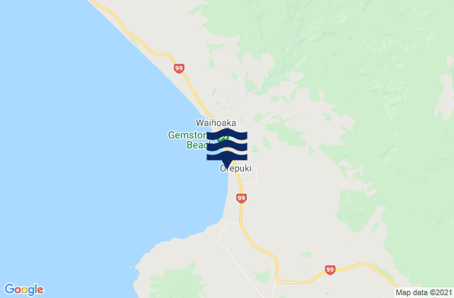 Mapa de mareas Monkey Island, New Zealand