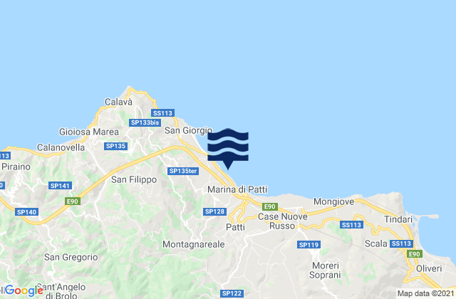 Mapa de mareas Montagnareale, Italy