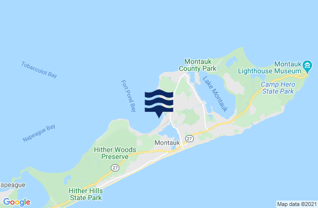 Mapa de mareas Montauk, United States