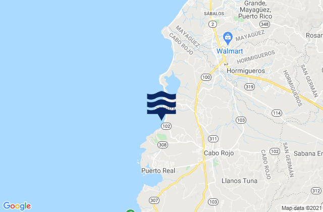 Mapa de mareas Monte Grande, Puerto Rico