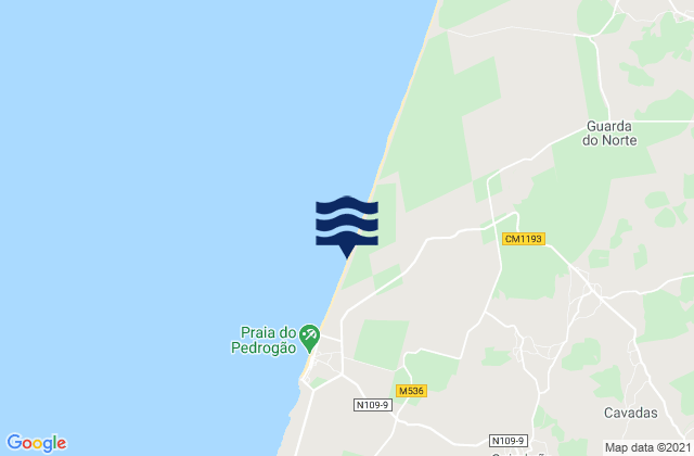 Mapa de mareas Monte Redondo, Portugal