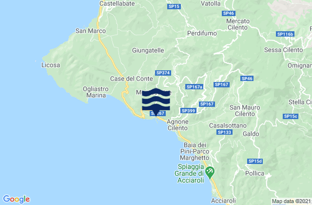 Mapa de mareas Montecorice, Italy