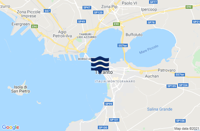 Mapa de mareas Montemesola, Italy
