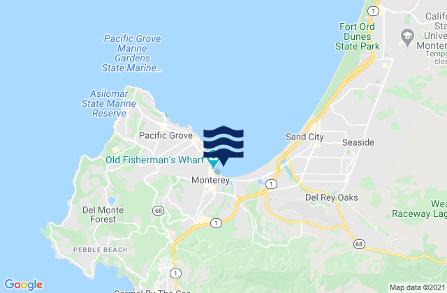 Mapa de mareas Monterey Monterey Bay, United States