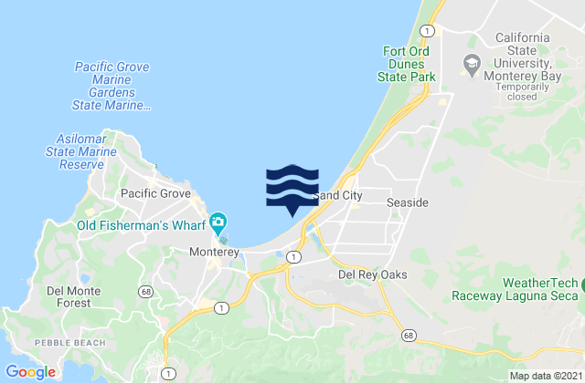 Mapa de mareas Monterey State Beach, United States