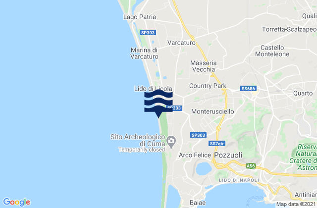 Mapa de mareas Monterusciello, Italy