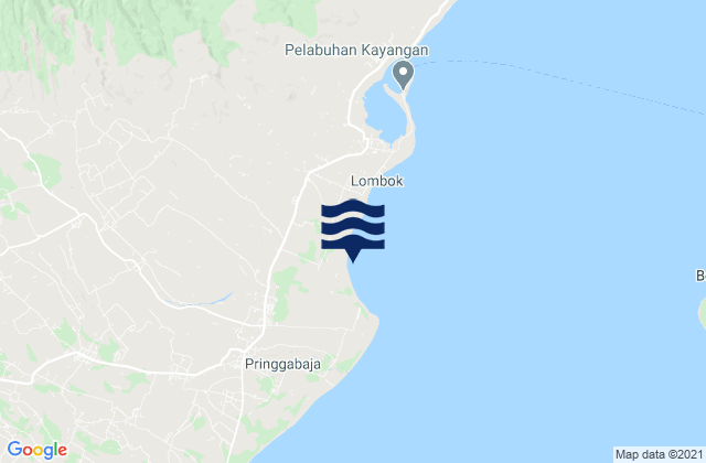 Mapa de mareas Montonggedeng, Indonesia