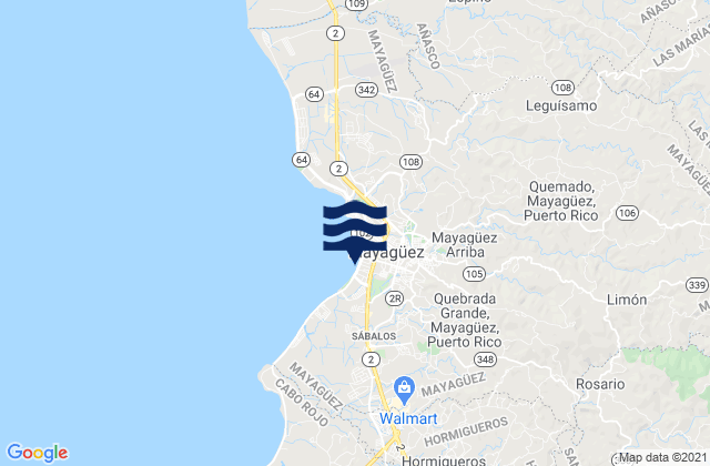 Mapa de mareas Montoso Barrio, Puerto Rico