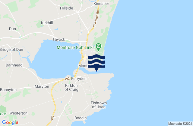 Mapa de mareas Montrose Beach, United Kingdom