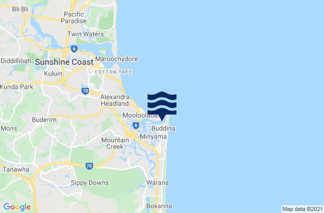 Mapa de mareas Mooloolaba Harbour, Australia