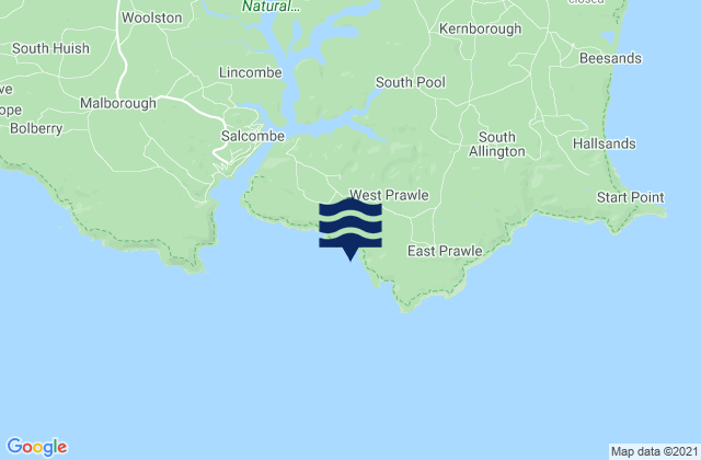Mapa de mareas Moor Sands Beach, United Kingdom