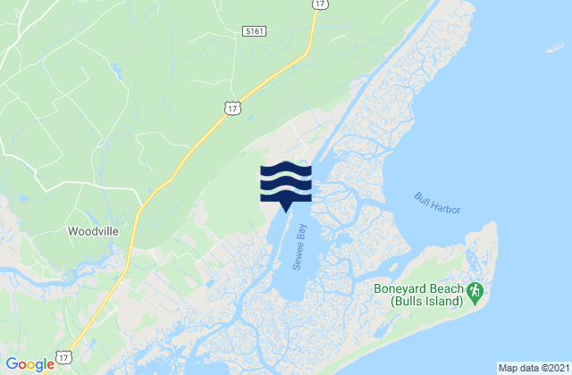 Mapa de mareas Moores Landing ICWW Sewee Bay, United States