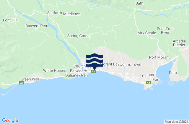 Mapa de mareas Morant Bay, Jamaica