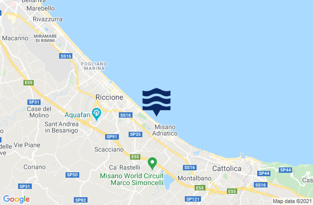 Mapa de mareas Morciano di Romagna, Italy