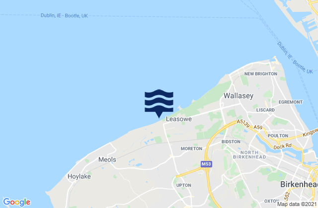 Mapa de mareas Moreton Beach, United Kingdom