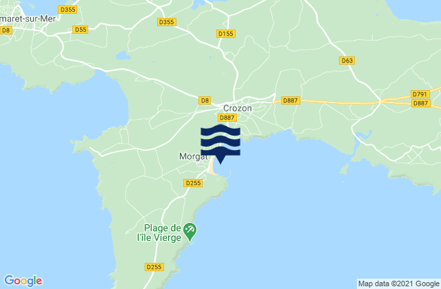 Mapa de mareas Morgat, France