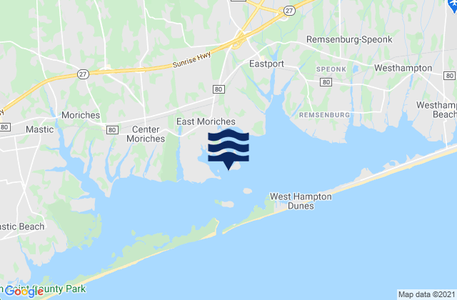 Mapa de mareas Moriches Coast Guard Station, United States