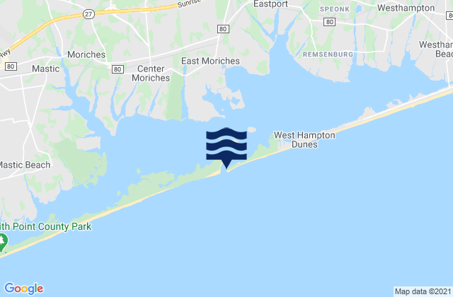 Mapa de mareas Moriches Inlet, United States