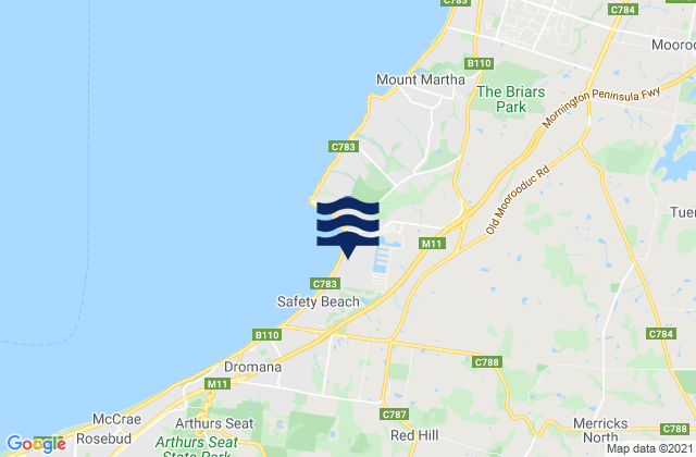 Mapa de mareas Mornington Peninsula, Australia