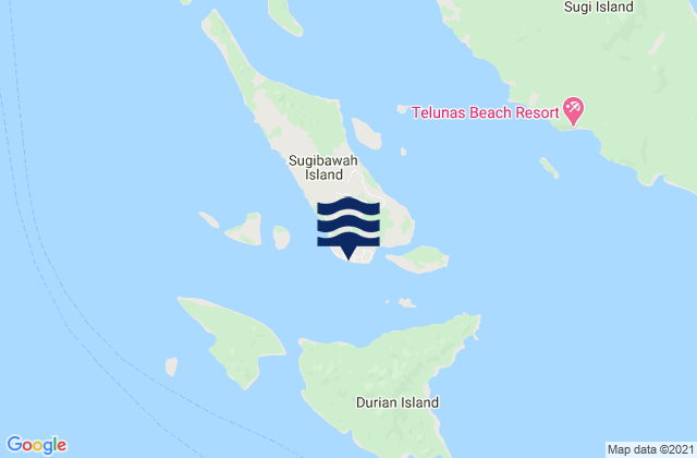 Mapa de mareas Moro, Indonesia