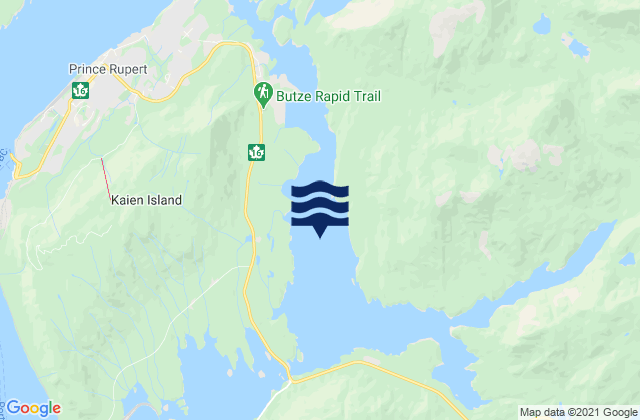 Mapa de mareas Morse Basin, Canada