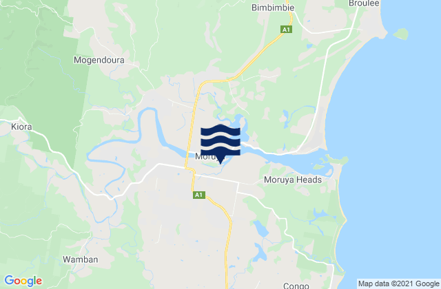 Mapa de mareas Moruya, Australia