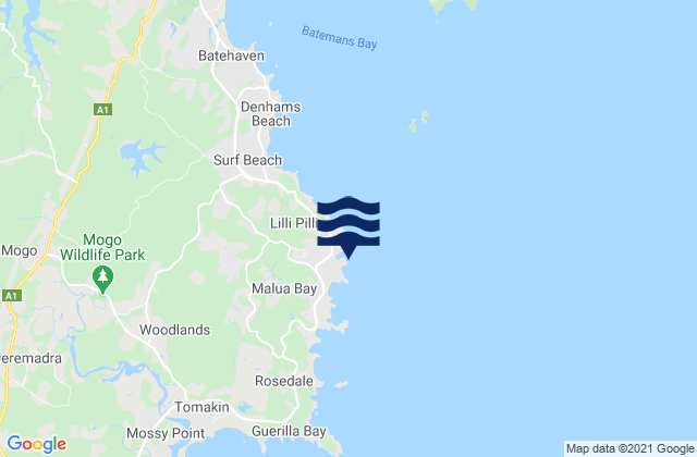 Mapa de mareas Mosquito Bay, Australia
