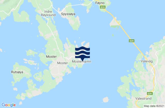 Mapa de mareas Mosterhamn, Norway