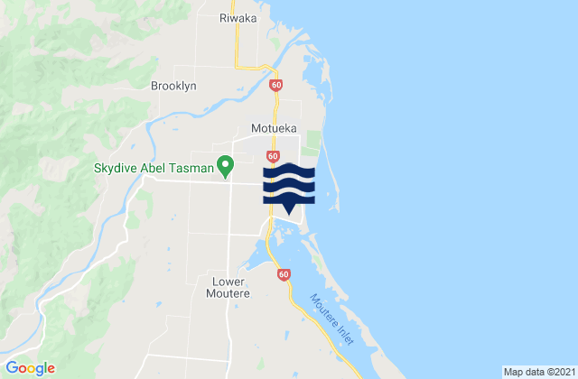 Mapa de mareas Motueka, New Zealand