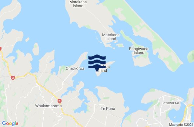 Mapa de mareas Motuhoa, New Zealand