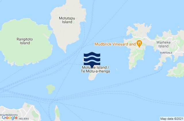 Mapa de mareas Motuihe Island, New Zealand