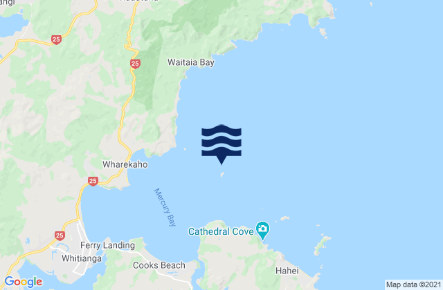 Mapa de mareas Motukorure Island (Centre Island), New Zealand