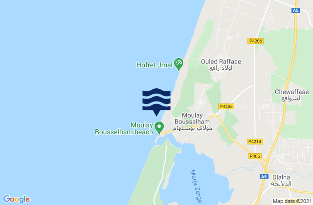 Mapa de mareas Moulay Bousselham, Morocco