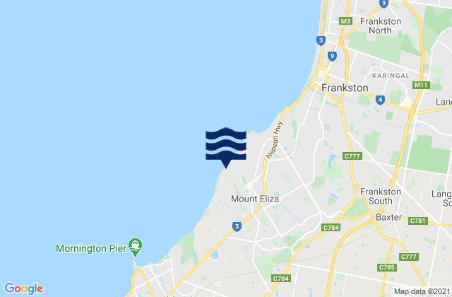 Mapa de mareas Mount Eliza, Australia