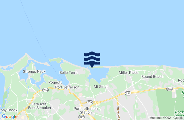 Mapa de mareas Mount Sinai Harbor, United States