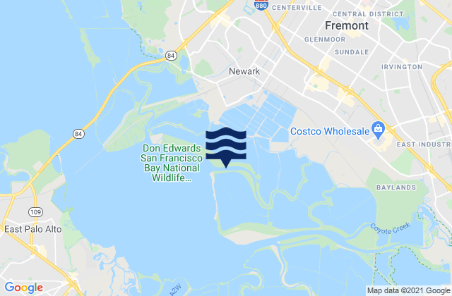 Mapa de mareas Mowry Slough, United States
