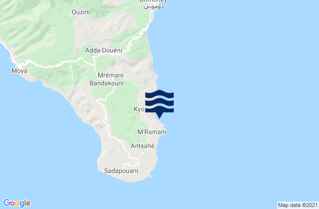 Mapa de mareas Mramani, Comoros