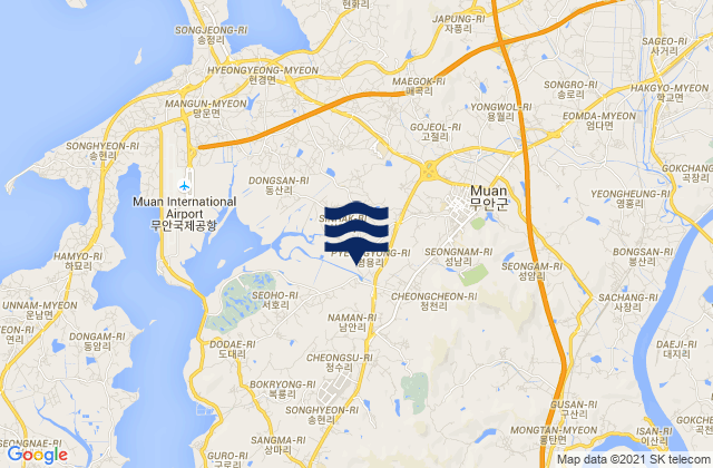 Mapa de mareas Muan, South Korea