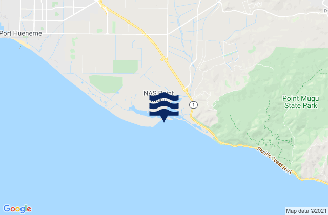 Mapa de mareas Mugu Lagoon, United States