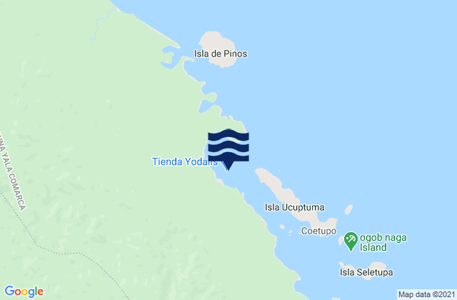 Mapa de mareas Mulatupo, Panama