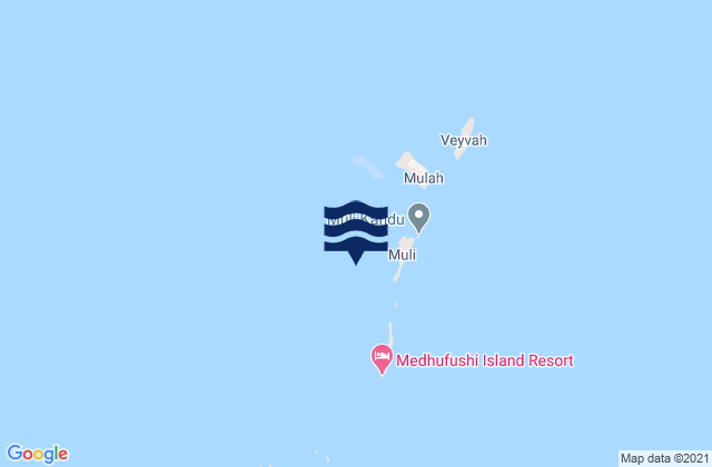 Mapa de mareas Muli, Maldives