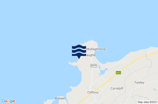 Mapa de mareas Mullaghmore Head, Ireland