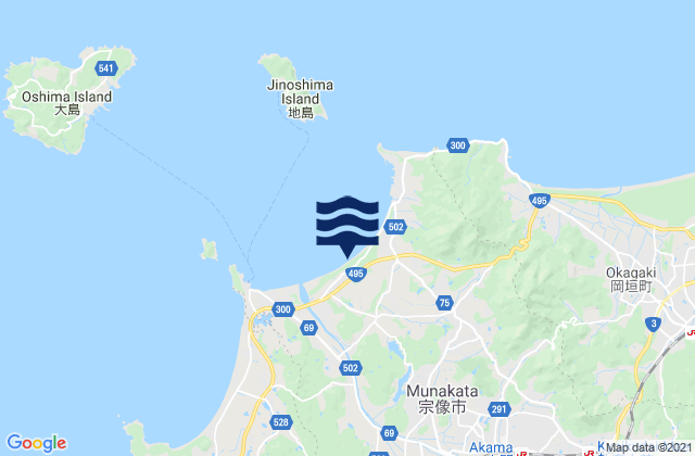 Mapa de mareas Munakata-shi, Japan