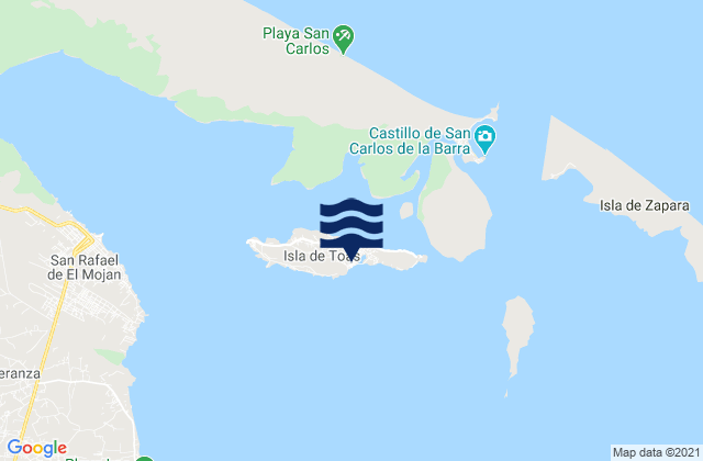Mapa de mareas Municipio Almirante Padilla, Venezuela
