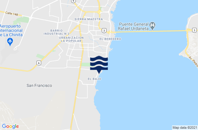 Mapa de mareas Municipio San Francisco, Venezuela