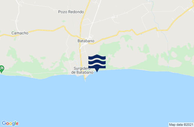 Mapa de mareas Municipio de Batabanó, Cuba