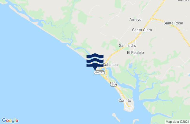 Mapa de mareas Municipio de El Realejo, Nicaragua