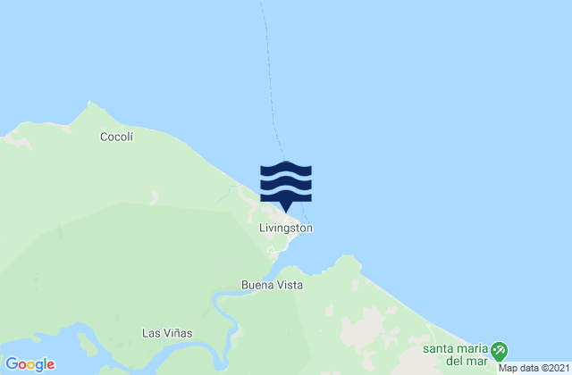 Mapa de mareas Municipio de Lívingston, Guatemala