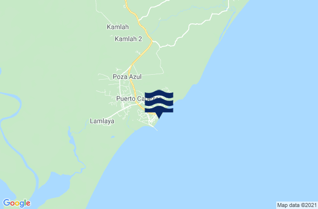 Mapa de mareas Municipio de Puerto Cabezas, Nicaragua