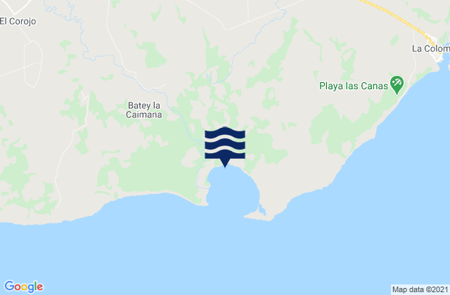 Mapa de mareas Municipio de San Luis, Cuba